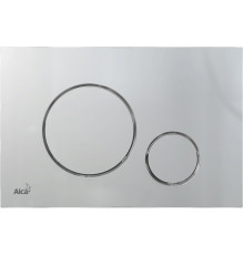 Кнопка смыва AlcaPlast THIN M672 хром матовый механическая,  в стиле hi-tech