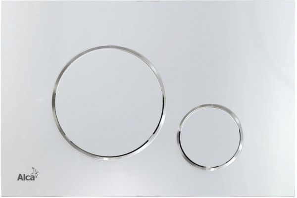 Кнопка смыва AlcaPlast THIN M671 хром глянцевый механическая,  в стиле hi-tech