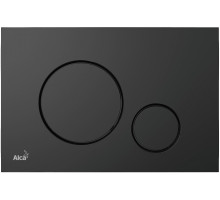 Кнопка смыва AlcaPlast THIN M678 черный матовый механическая,  в стиле hi-tech