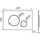 Кнопка смыва AlcaPlast THIN M678 черный матовый механическая,  в стиле hi-tech
