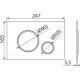 Кнопка смыва AlcaPlast THIN M778 черный матовый / хром глянцевый механическая,  в стиле hi-tech