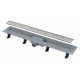 Душевой лоток AlcaPlast Simple APZ10 850 с решеткой и опорами, серый, хром, в пол около стены