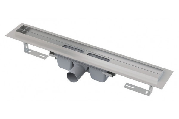 Душевой лоток AlcaPlast APZ6 850 с опорами, серый, хром, выпуск боковой