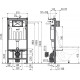 Система инсталляции для унитазов AlcaPlast AM101/1120-3:1 RU M371-0001 кнопка смыва хром 51x25x132 см,  в современном стиле