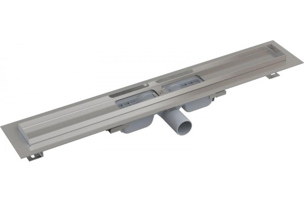 Душевой лоток AlcaPlast APZ101-1050 без решетки в пол около стены, выпуск боковой