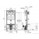 Система инсталляции для унитазов AlcaPlast AM101/1120-4:1 RU M671-0001 кнопка хром круглая 51x25x112 см,  в современном стиле
