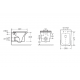 Комплект 3 в 1 инсталляция AlcaPlast + Подвесной унитаз Cerutti Spa Adige Aria CT7837 + кнопка белая в современном стиле