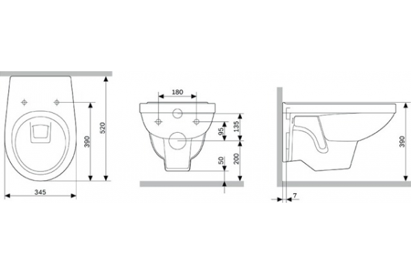 Комплект 3 в 1 инсталляция AlcaPlast + Унитаз подвесной Berges Wasserhaus Gamma 081105 + кнопка белая в современном стиле