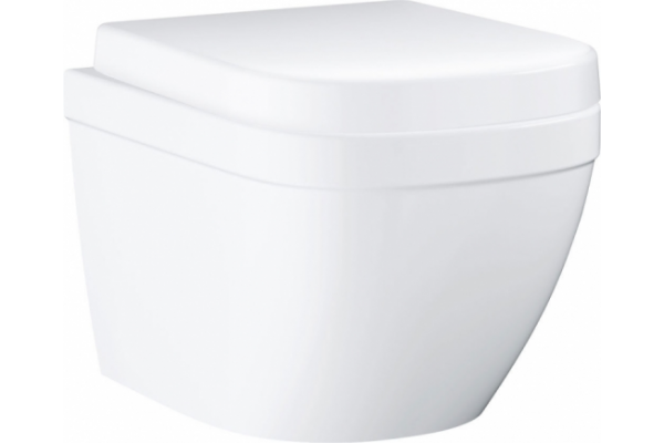 Комплект 3 в 1 инсталляция AlcaPlast + Унитаз подвесной Grohe Euro Ceramic 39206000 + кнопка белая в современном стиле