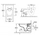 Комплект 3 в 1 инсталляция AlcaPlast + Унитаз подвесной Villeroy & Boch O Novo Directflush + кнопка хром в современном стиле