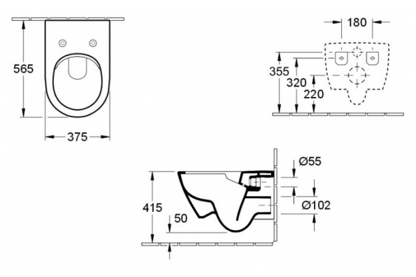Комплект 3 в 1 инсталляция AlcaPlast + Унитаз подвесной Villeroy & Boch Subway 2.0 5614R201 + кнопка хром в современном стиле