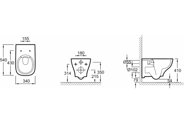 Комплект 3 в 1 инсталляция AlcaPlast + Унитаз подвесной Jacob Delafon Struktura EDE102-00 + кнопка хром в современном стиле