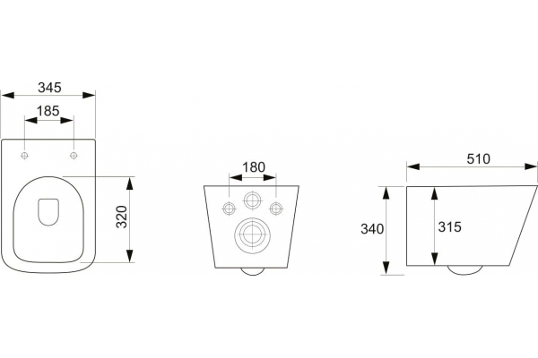 Комплект 3 в 1 инсталляция AlcaPlast + Унитаз подвесной Ceramica Nova Metric Rimless CN3007 + кнопка хром в современном стиле