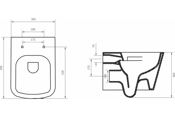 Комплект 3 в 1 инсталляция AlcaPlast + Унитаз подвесной BelBagno Albano BB120CHR + кнопка хром  в стиле hi-tech