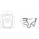 Комплект 3 в 1 инсталляция AlcaPlast + Унитаз подвесной BelBagno Albano BB120CHR + кнопка хром  в стиле hi-tech
