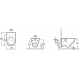 Комплект 3 в 1 инсталляция AlcaPlast + Унитаз подвесной Jacob Delafon Struktura EDE102-00 + кнопка хром  в современном стиле