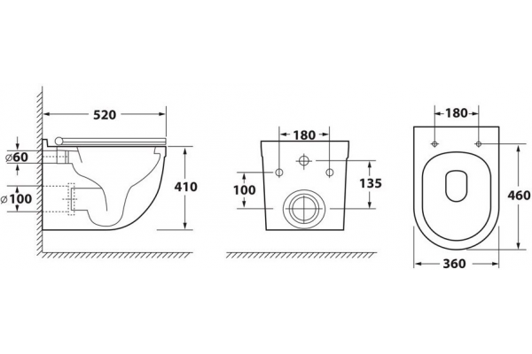 Комплект 3 в 1 инсталляция AlcaPlast + Унитаз подвесной Owl 1975 Cirkel-H + кнопка белая в современном стиле