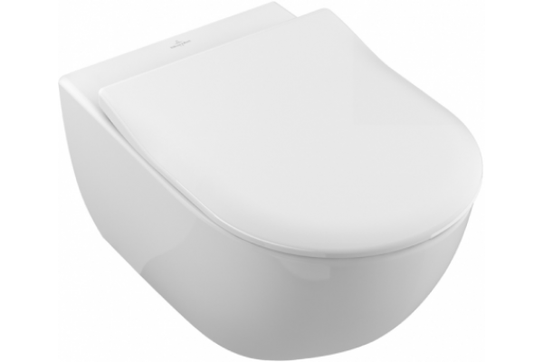 Комплект 3 в 1 инсталляция AlcaPlast + Унитаз подвесной Villeroy & Boch Subway 2.0 5614R201 + кнопка белая в современном стиле