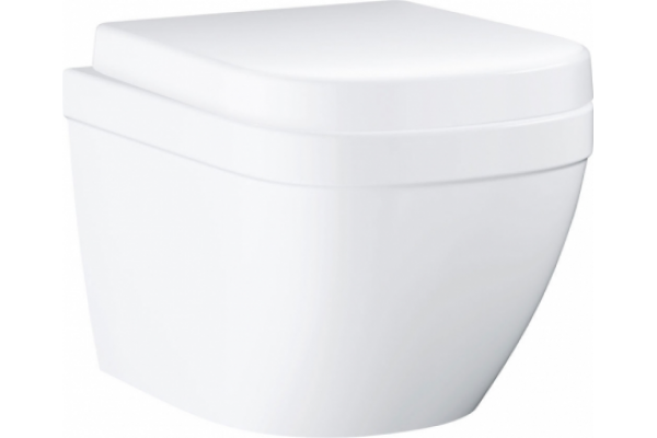 Комплект 3 в 1 инсталляция AlcaPlast + Унитаз подвесной Grohe Euro Ceramic 39206000 + кнопка белая в современном стиле
