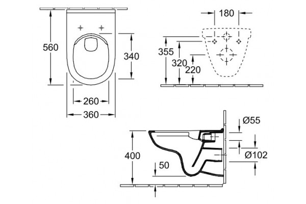 Комплект 3 в 1 инсталляция AlcaPlast + Унитаз подвесной Villeroy & Boch O Novo Directflush + кнопка белая в современном стиле
