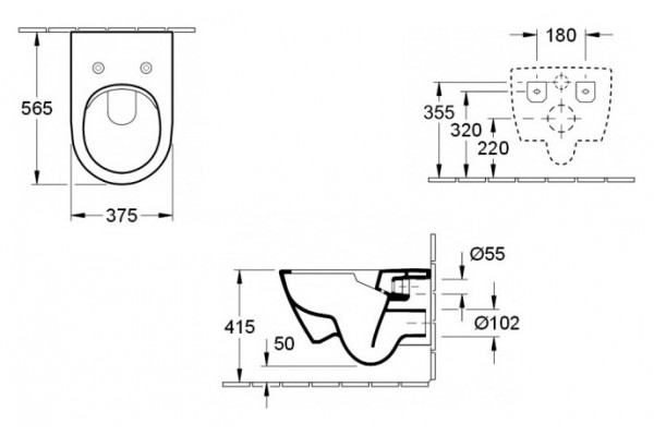Комплект 3 в 1 инсталляция AlcaPlast + Унитаз подвесной Villeroy & Boch Subway 2.0 5614R201 + кнопка хром в современном стиле