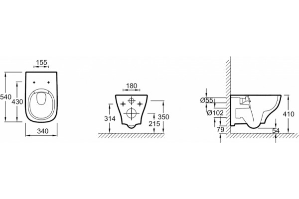 Комплект 3 в 1 инсталляция AlcaPlast + Унитаз подвесной Jacob Delafon Struktura EDE102-00 + кнопка хром в современном стиле