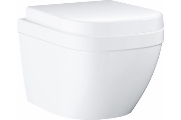 Комплект 3 в 1 инсталляция AlcaPlast + Унитаз подвесной Grohe Euro Ceramic 39206000 + черная кнопка в современном стиле