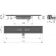 Душевой лоток AlcaPlast APZ101BLACK-550 без решетки в пол около стены, выпуск боковой