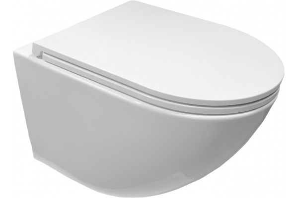 Комплект 3 в 1 инсталляция AlcaPlast + Унитаз подвесной Cerutti Spa Sella aria CT7183 + черная кнопка в современном стиле