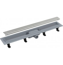 Душевой лоток AlcaPlast APZ9-Simple AG100201650 (APZ9-650M) с решеткой и опорами, в пол около стены, выпуск боковой