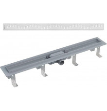 Душевой лоток AlcaPlast APZ8-Simple AG100101750 с решеткой и опорами, в пол около стены, выпуск боковой