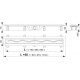 Душевой лоток AlcaPlast APZ8-Simple AG100101750 с решеткой и опорами, в пол около стены, выпуск боковой
