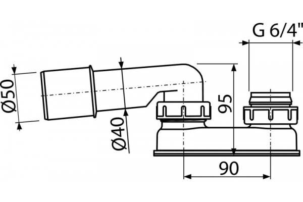 Сифон для ванны AlcaPlast A53-DN50 белый