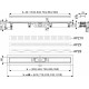 Душевой лоток AlcaPlast APZ9-Simple 550 с решеткой и опорами, серый, хром, выпуск боковой
