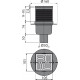 Душевой трап AlcaPlast APV32 хром, в пол около стены, выпуск боковой