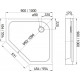 Поддон для душа Alex Baitler AB10017V-1 пятиугольный низкий,  в современном стиле
