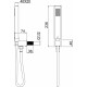 Душевой гарнитур Allen Brau Infinity 5.21021-00 хром штанга 23.8 см, шланг пластиковый 150 см