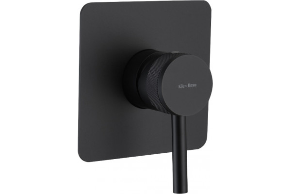 Смеситель Allen Brau Priority X1 5.31012-31 С ВНУТРЕННЕЙ ЧАСТЬЮ, для душа, чёрный матовый, однорычажный, черный