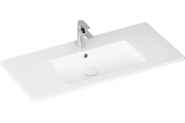 Раковина Allen Brau Fantasy Flat 102x47, с переливом, белая, прямоугольная, цвет белый