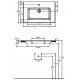 Раковина Allen Brau Fantasy Flat 72x47, без перелива, белая, прямоугольная, цвет белый