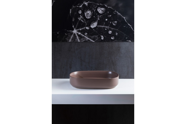 Раковина Allen Brau Fantasy Oval 55x36, коричневая, овальная, цвет коричневый