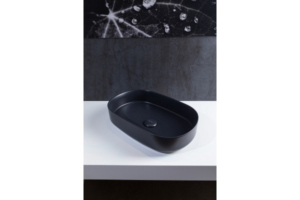 Раковина Allen Brau Fantasy Oval 55x36, черная матовая, овальная, цвет черный