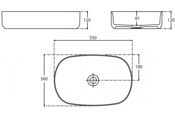 Раковина Allen Brau Fantasy Oval 55x36, белая матовая, овальная, цвет белый