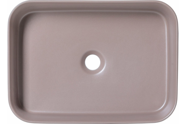 Раковина Allen Brau Fantasy Quad 50x36, коричневая, прямоугольная, цвет коричневый