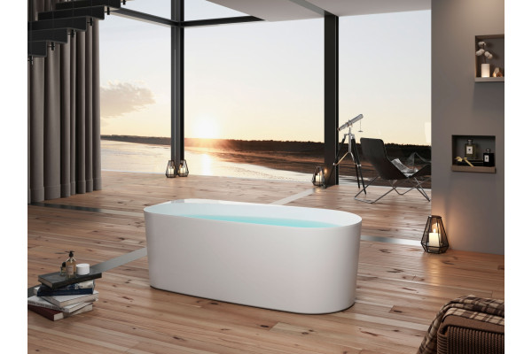 Акриловая ванна Allen Brau Priority 1 170x80, белая матовая, овальная, объем 240 л.