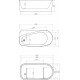 Акриловая ванна Allen Brau Priority 1 170x80, белая, овальная, объем 240 л.