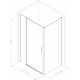 Душевой уголок Allen Brau Priority 140x90 серебро прямоугольный, двери распашные