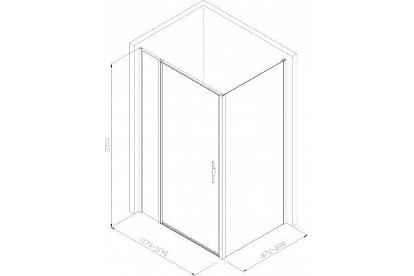 Душевой уголок Allen Brau Priority 120x90 серебро прямоугольный, двери распашные