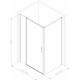 Душевой уголок Allen Brau Priority 90x90 серебро прямоугольный, двери распашные