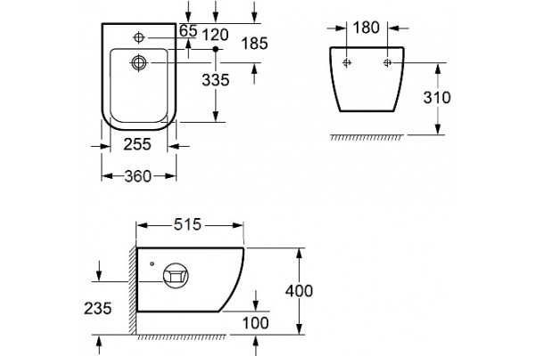 Биде подвесное Allen Brau Infinity 4.21006.20 цвет белый, прямоугольное, 36x51.5 см